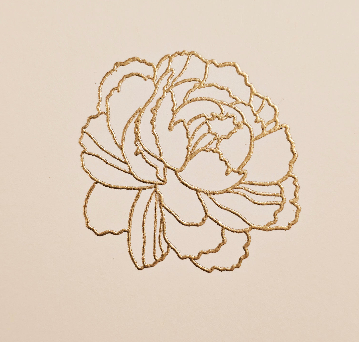 Rose Blossom Cards 5/pk - Gold Embossed