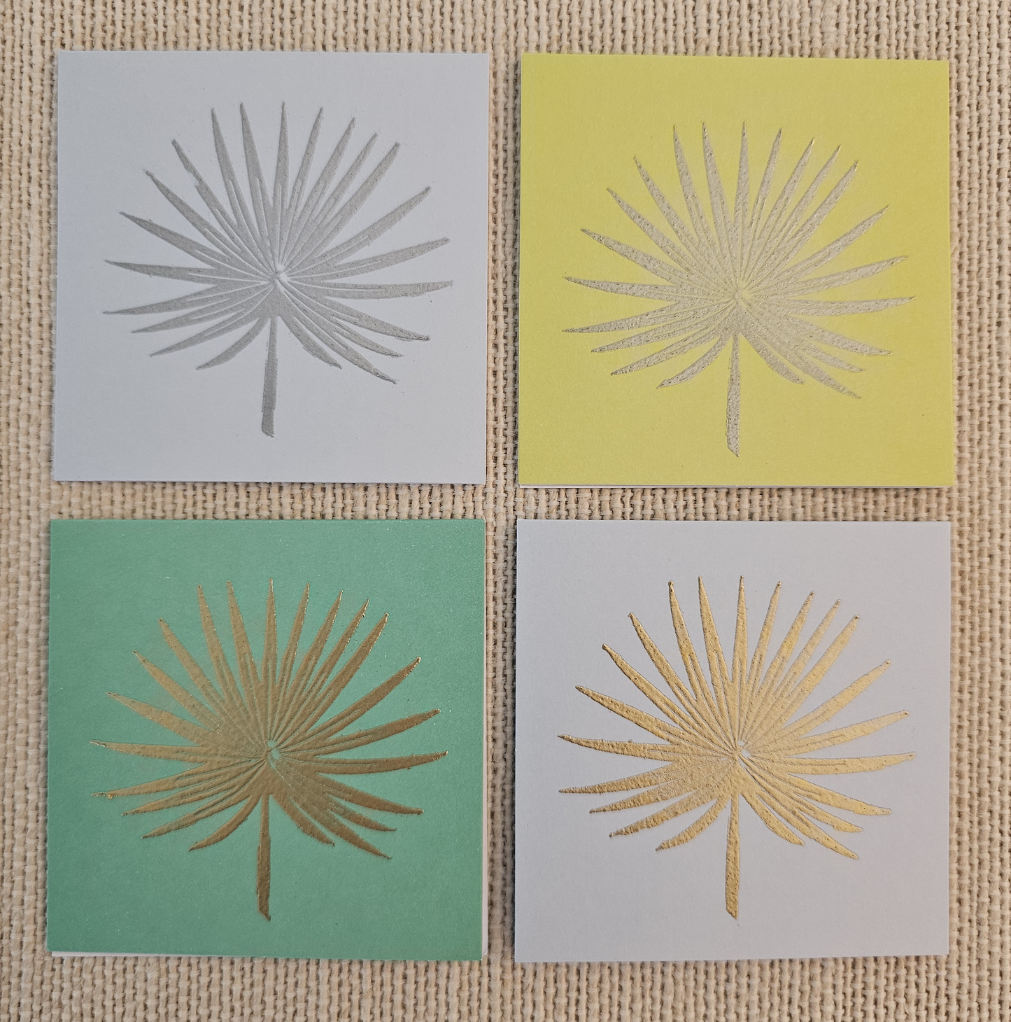 Palmetto VARIETY SMALL Cards 1/pk - Gold & Silver Embossed