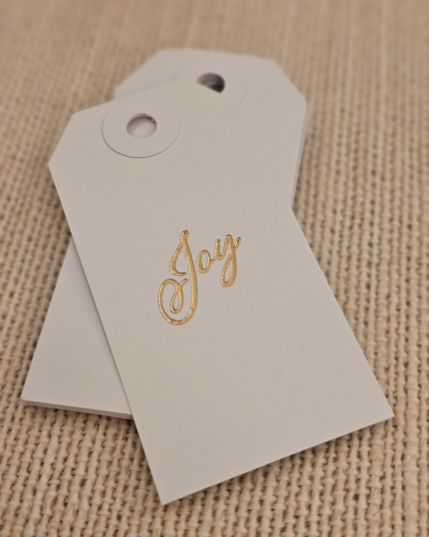 Joy Tags 10/pk - Gold Embossed