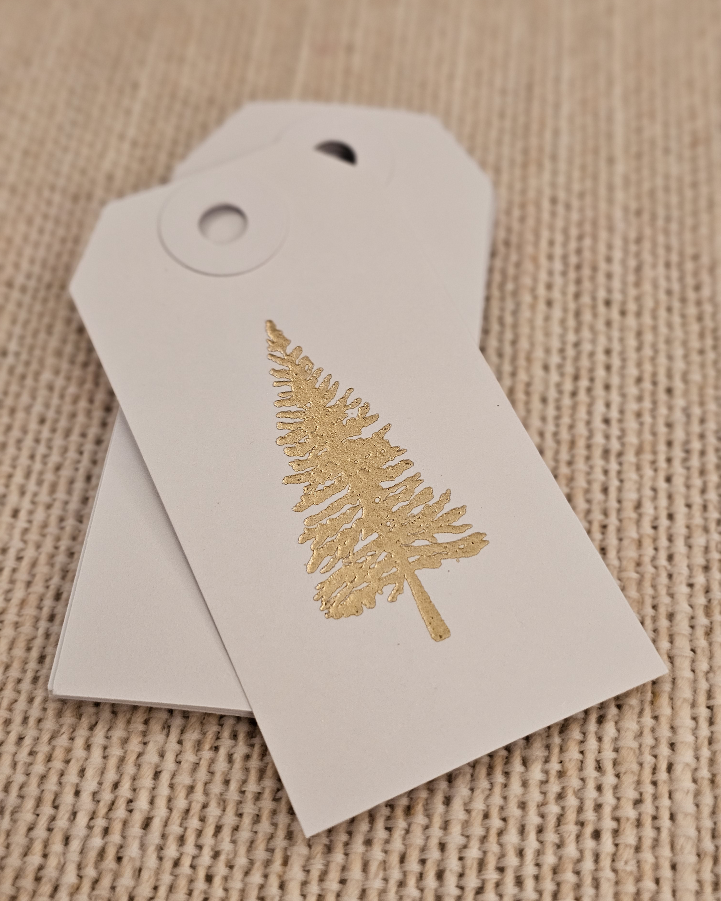Tree Tags 10/pk - Gold Embossed