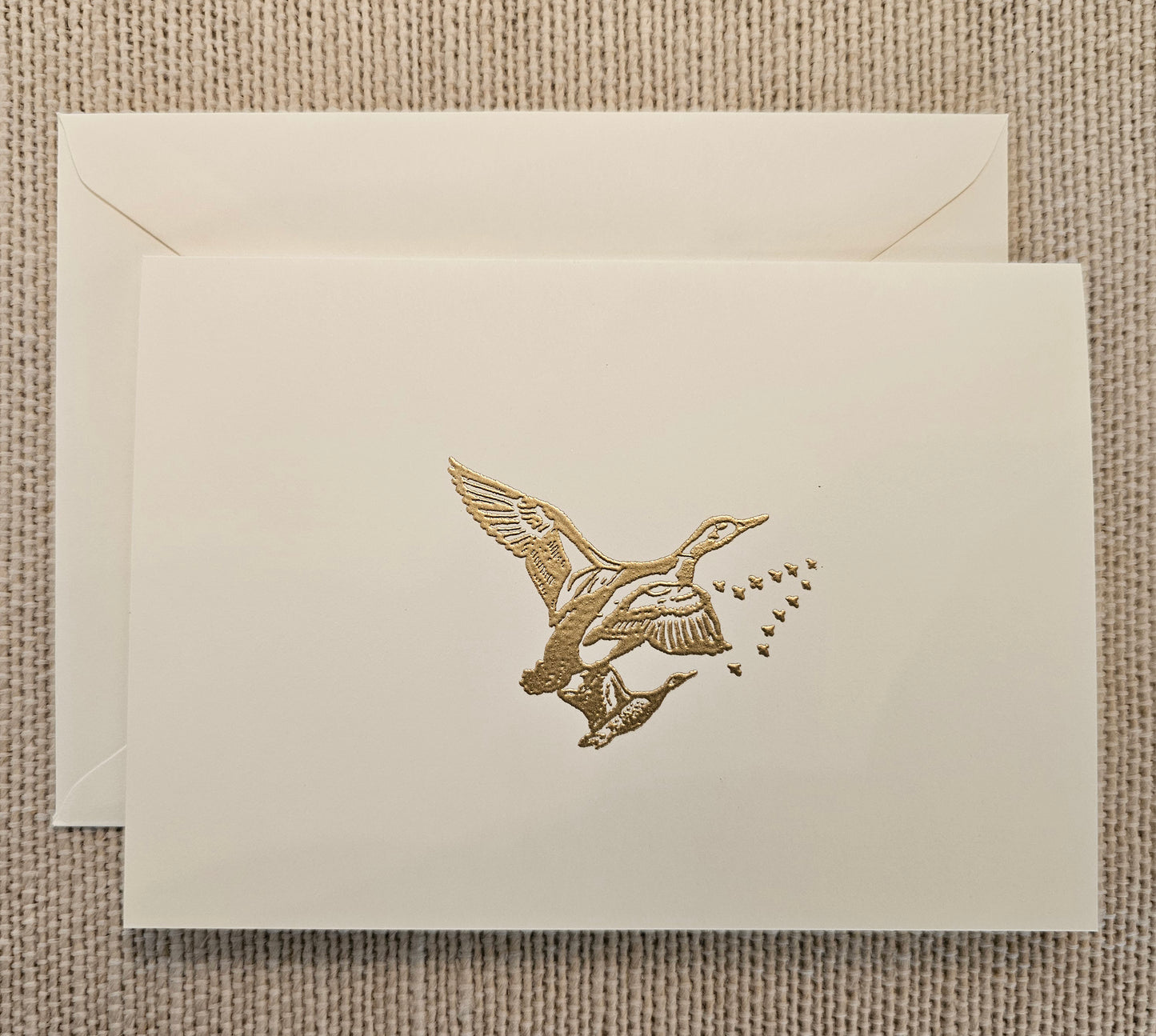 Duck Vee Cards 5/pk - Gold Embossed