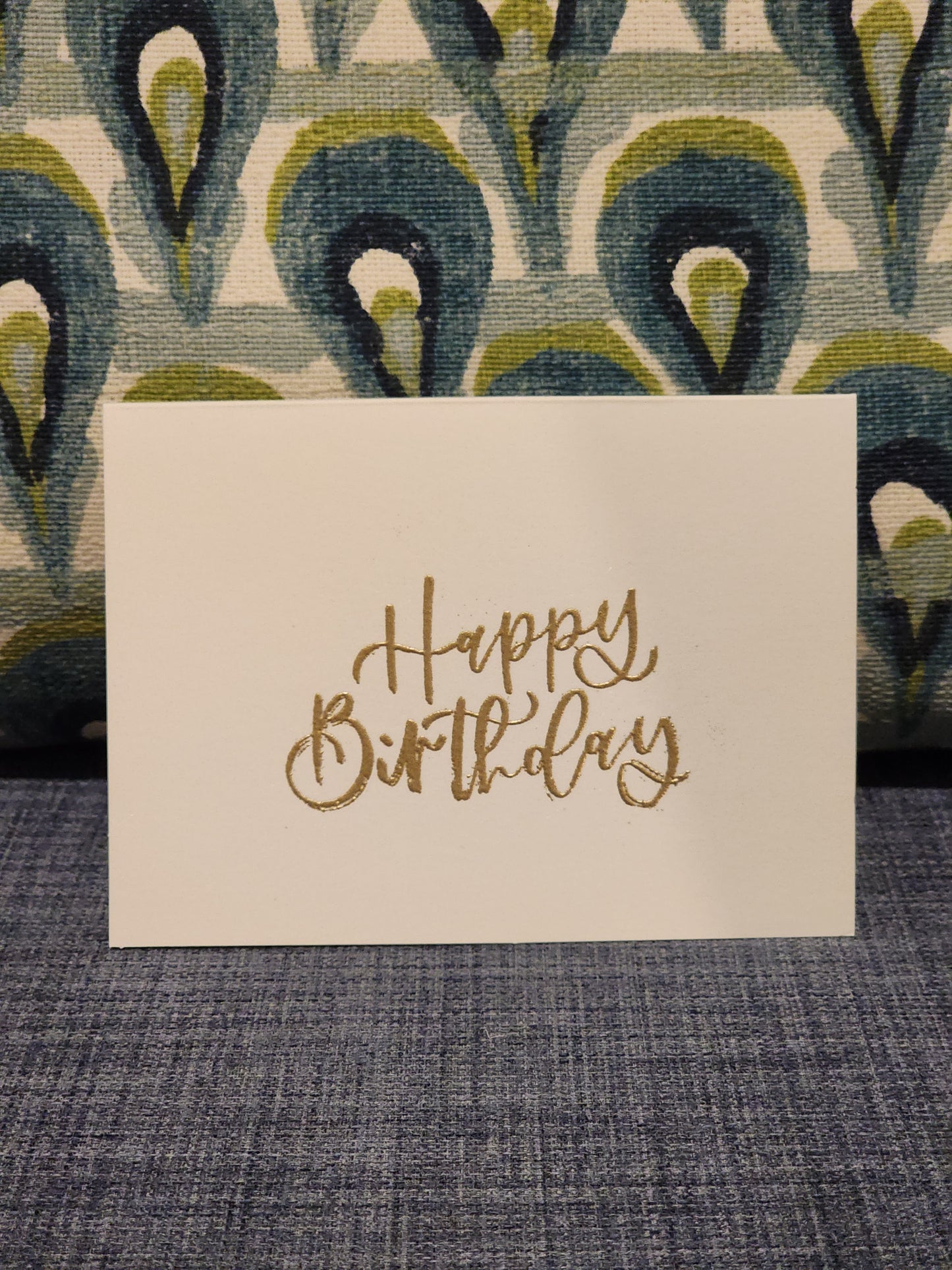 Happy Birthday Cards 5/pk - Gold Embossed