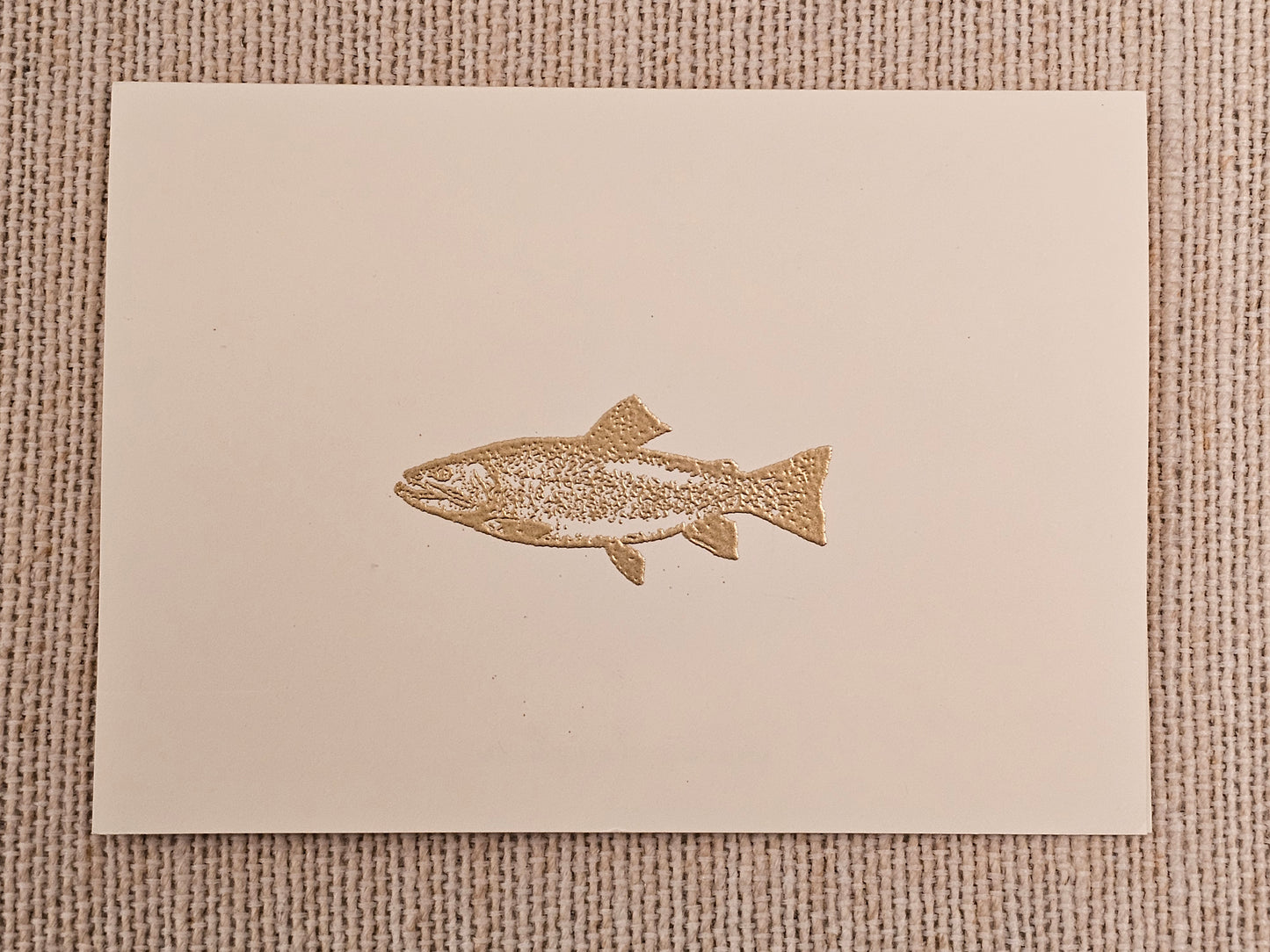 Trout Fish Cards 5/pk - Gold Embossed