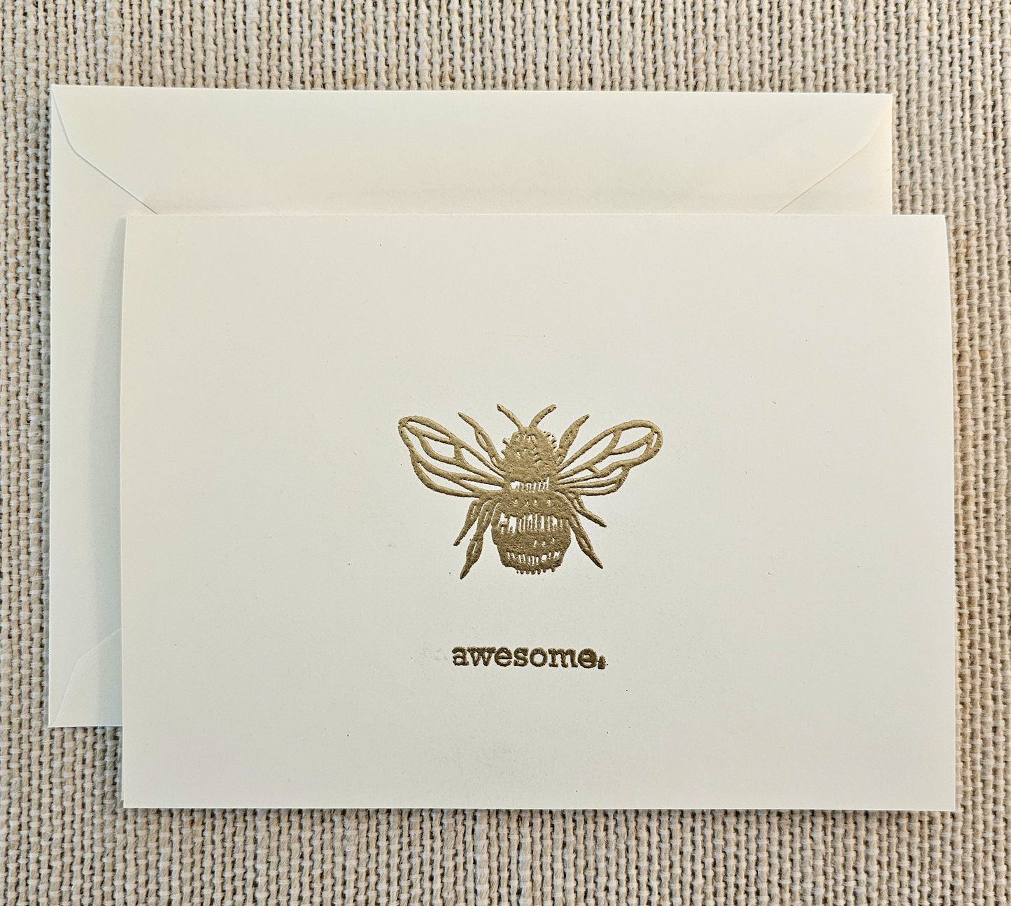 (Queen)-BEE Awesome Cards 5/pk - Gold Embossed