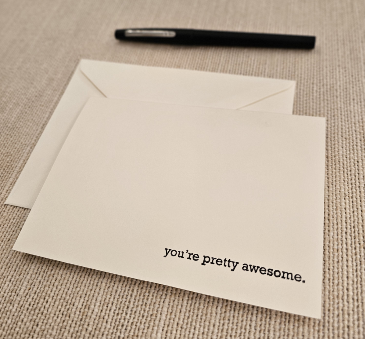 You're Pretty Awesome Cards 5/pk - Gold + Black