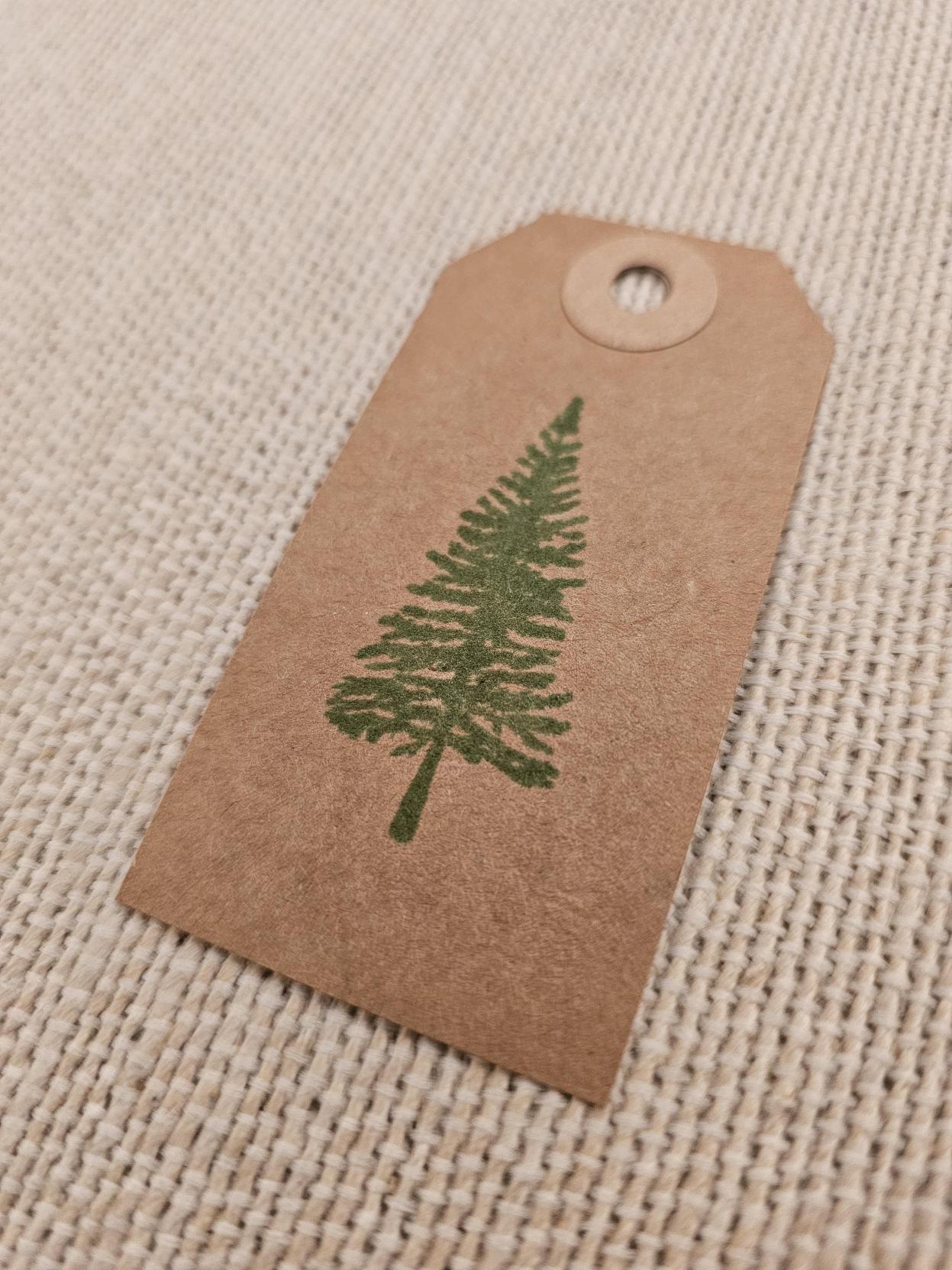 Tree Tags 5/pk - Green Stamped