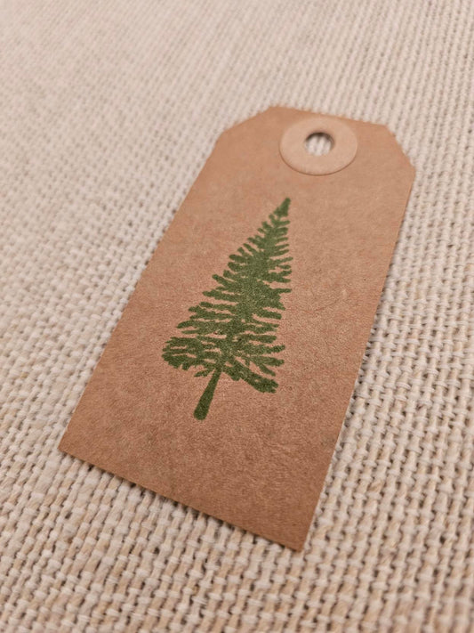 Tree Tags 5/pk - Green Stamped