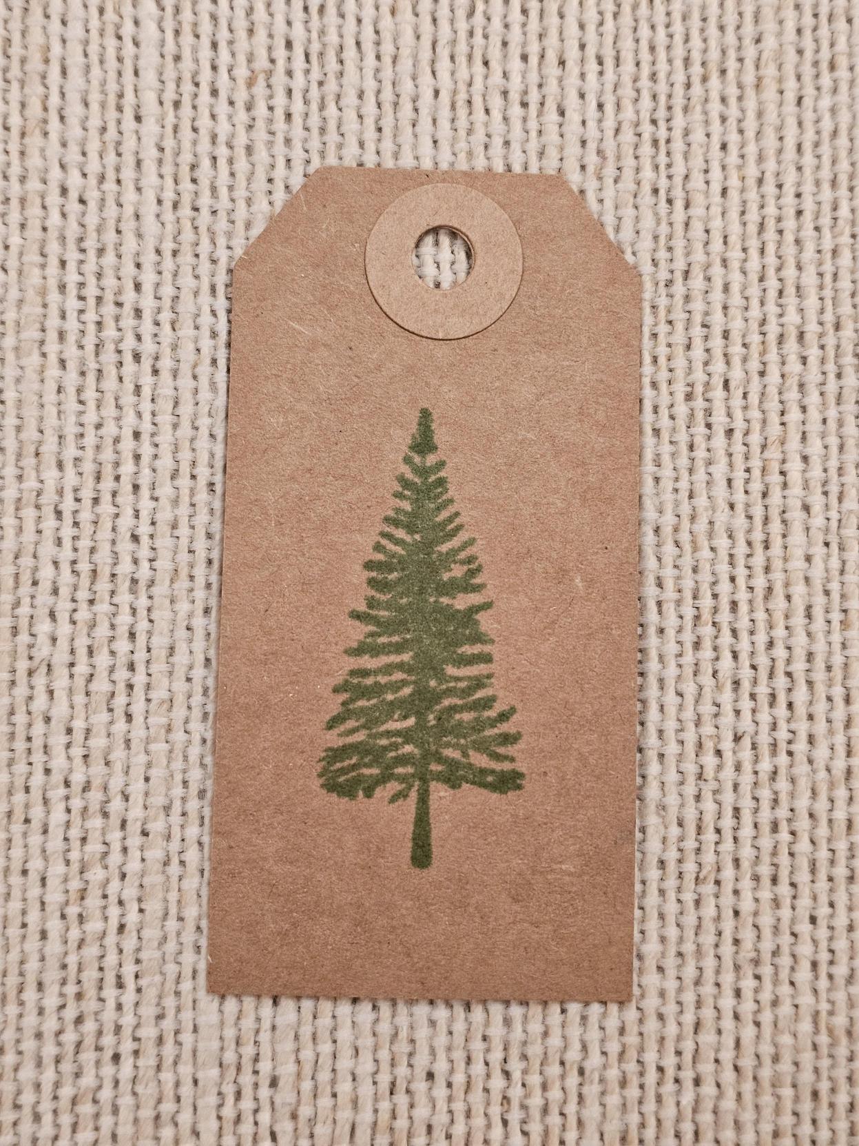 Tree Tags 5/pk - Green Stamped