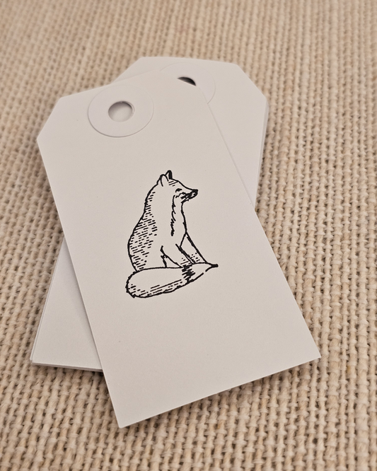 Fox Tags 10/pk - Black Stamped