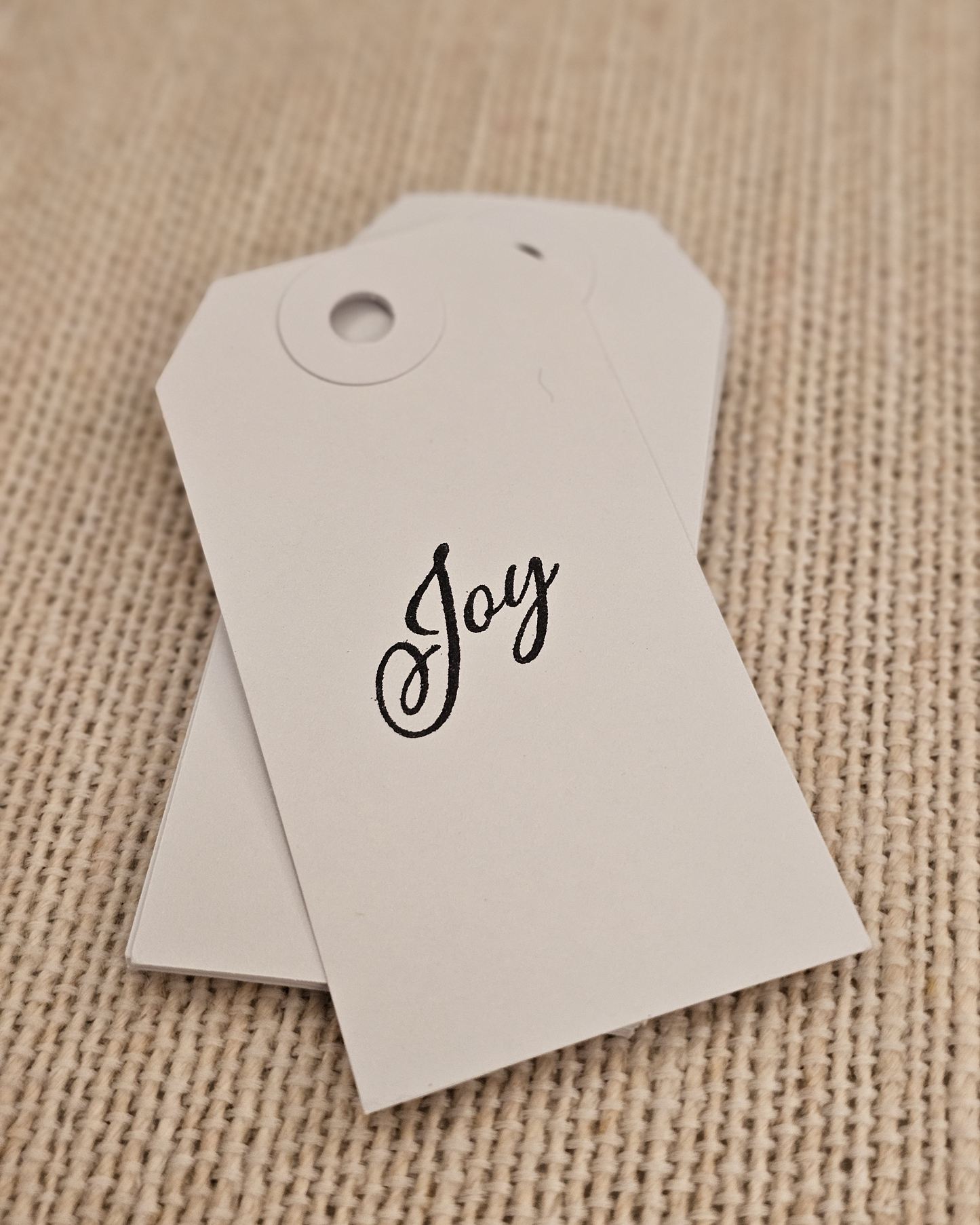 Joy Tags 10/pk - Black Stamped